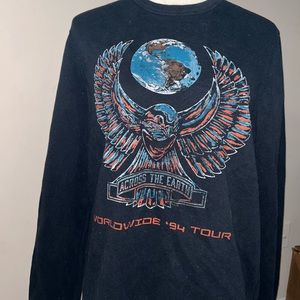 Black Graphic Crewneck Sweatshirt